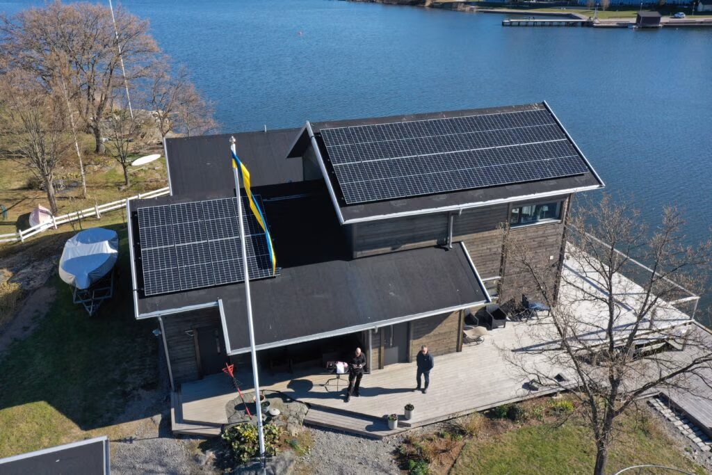 Solcellsanläggning på villatak Karlskrona