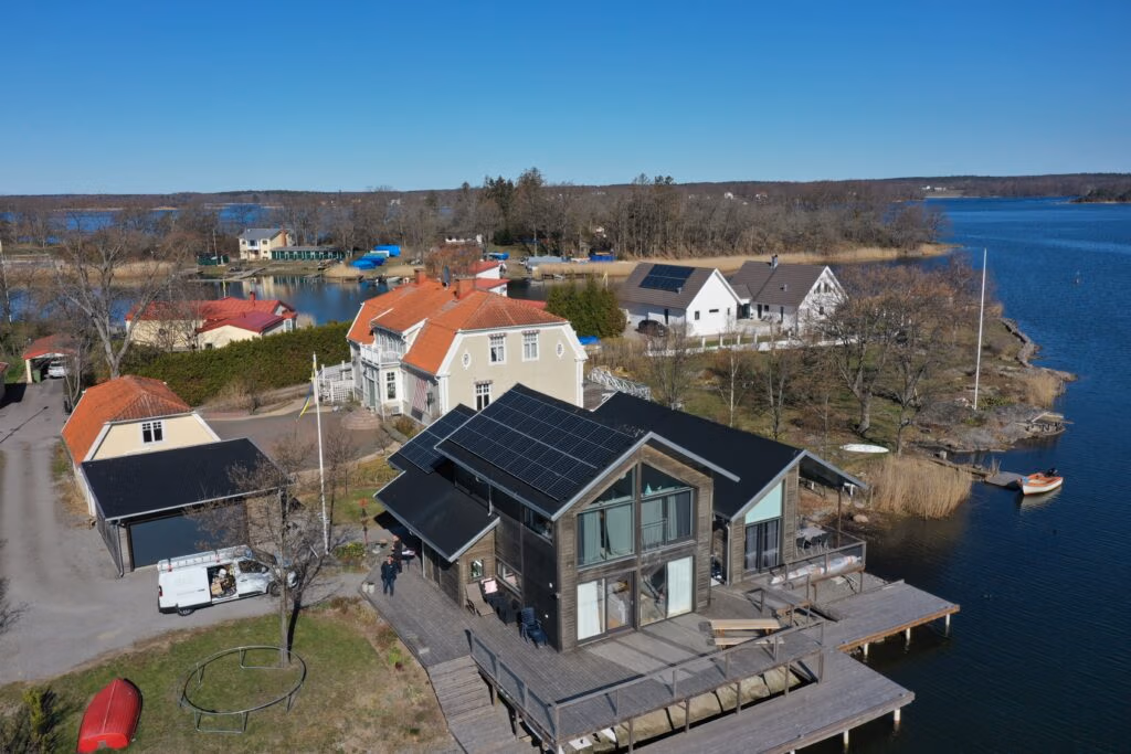 Solcellsanläggning på villatak Karlskrona