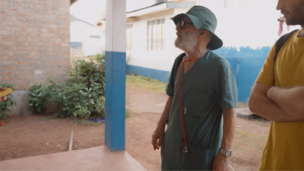 Dr. Lars Seligman på plats vid barnsjukhuset i Sierra Leone